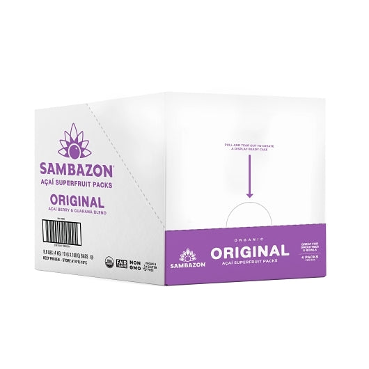 Sambazon Organic Original Blend Smoothie Superfruit Pack, 4 x 100 GR Case - DOT product image 7
