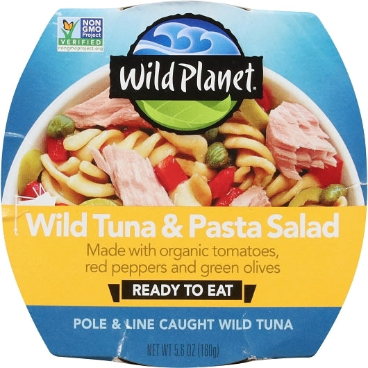 Wild Planet Foods Tuna Pasta Salad- Ready To Eat, 9 x 5.6 oz Case - Pantry Ingredients