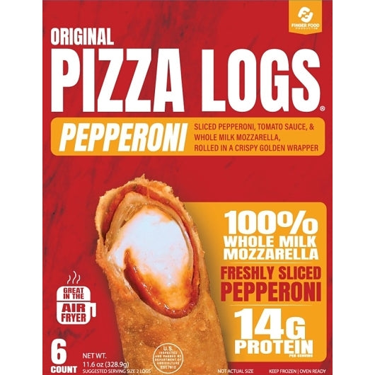 The Original Pizza Logs Pepperoni & Cheese Pizza Logs, 6 x 11.6 oz Case - Prepared Foods