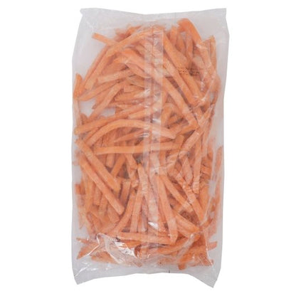 Sweet Sensations 3/8 X 3/8 Straight Cut Sweet Potato Fries, 6 x 2.5 lb Case - Frozen Potatoes Sides