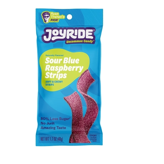 Joyride Sour Blue Raspberry Strips, 8 x 1.7 oz Case - Candy & Confections - image 2