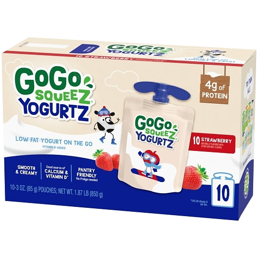 Materne GOGO SQUEEZ STRAWBERRY YOGURT, 6 x 10 x 3 oz Case - DOT product image 8