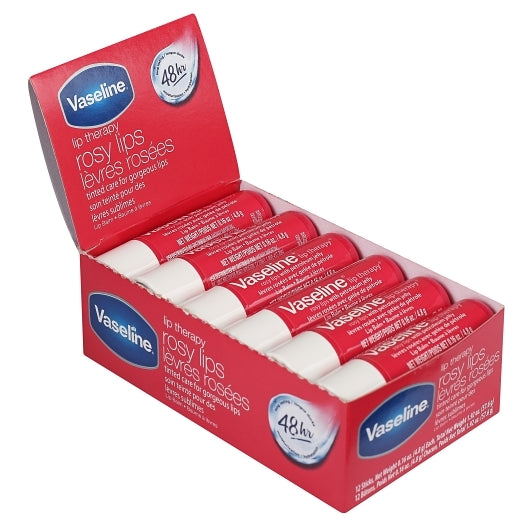 Vaseline Rosy Lip Single, 6 x 12 x 0.16 oz Case - Health & Personal Care