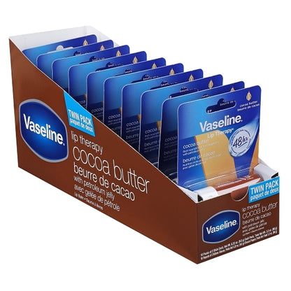 Vaseline Cocoa Lip Twin Pack, 2 x 10 x 0.32 oz Case - Health & Personal Care