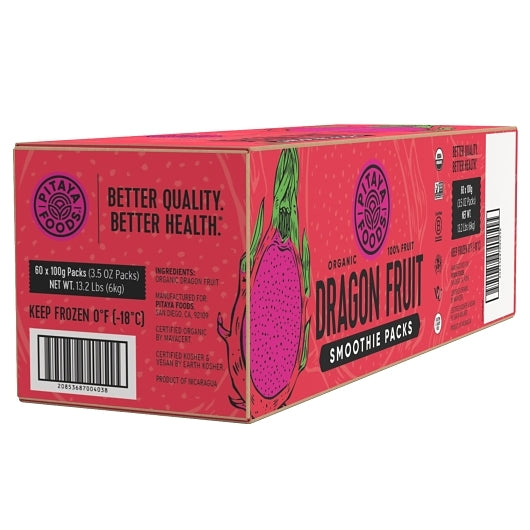 Pitaya Plus DRAGONFRUIT SMOOTHIE PACK FOODSERVICE, 60 x 100 GR Case - DOT product image 3