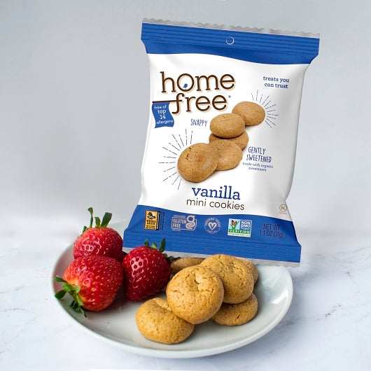Homefree Vanilla Mini Cookies Single Serve, 30 x 1.1 oz Case - DOT product image 4