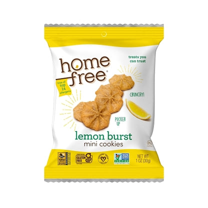 Homefree Gluten-Free Mini Cookies Lemon Burst, 10 x 1 oz Case - Bakery & Desserts