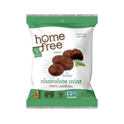 Homefree Gluten-Free Mini Cookies Chocolate Mint, 10 x 0.95 oz Case - Bakery & Desserts