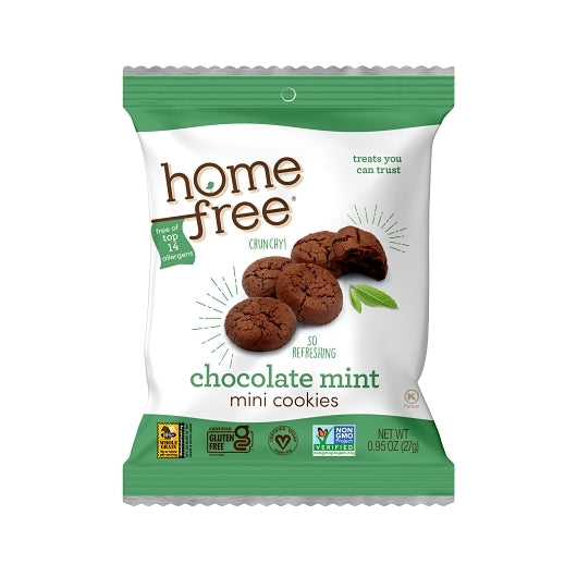 Homefree Gluten-Free Mini Cookies Chocolate Mint, 10 x 0.95 oz Case - Bakery & Desserts