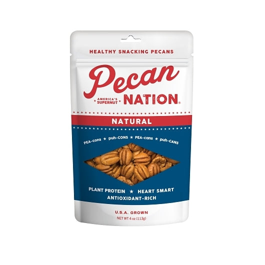 Pecan Nation Natural Pecans, 6 x 4 oz Case - Nuts & Seeds