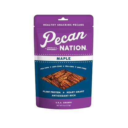 Pecan Nation Maple Pecans, 6 x 4 oz Case - Nuts & Seeds