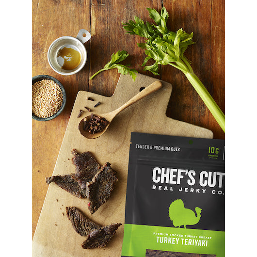 Chef's Cut Real Jerky Co. SMOKED TURKEY BREAST TERIYAKI, 8 x 2.5 oz Case - DOT product image 3