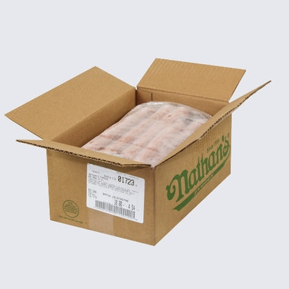 Nathans Famous Skinless 4:1 10 Inch Skinless Beef Frank, 1 x 40 each Case - DOT product image 2