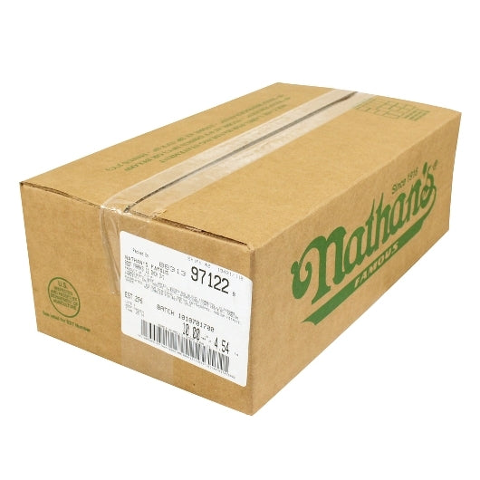 Nathans Famous 3:1 12 Inch Skinless Beef Frank, 1 x 30 each Case - DOT product image 3