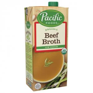 Pacific Foods Low Sodium Organic Beef Broth, 32oz, 12-pack