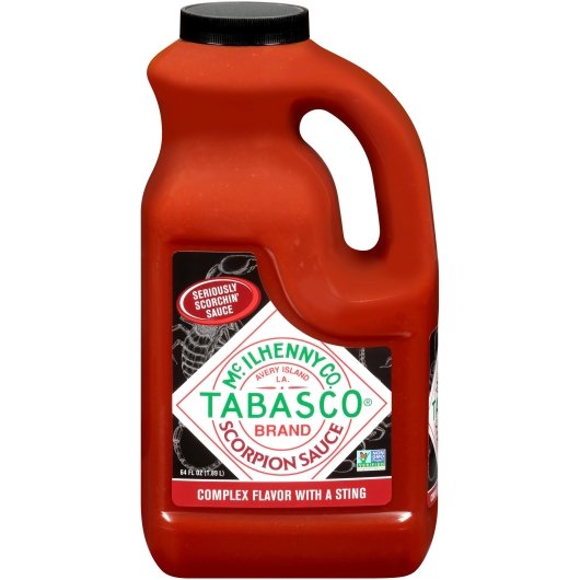 Tabasco Scorpion Sauce Hot Sauce Bulk, 2 x 0.5 GA Case - Condiments & Sauces