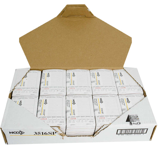 NCCO National Checking WaitRpad 3.4 Inch X 5.125 Inch 13 Line White 1 Part Guest Check, 100 per Pad, 1 x 10000 each Case - DOT product image 6