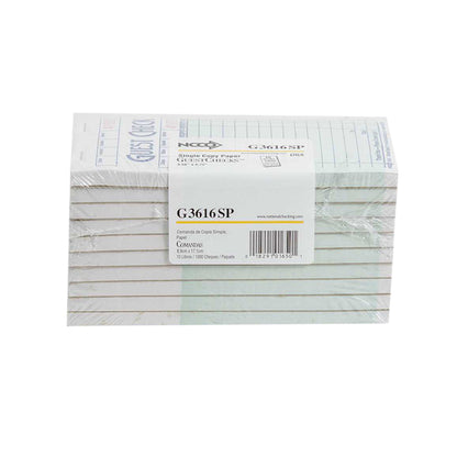 NCCO National Checking Guest Check 16 Line 1 Part Green Shrink Wrap, 1 x 5000 each Case - DOT product image 2