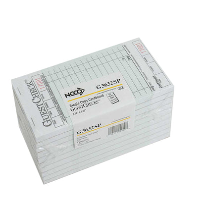 NCCO National Checking 3.5 Inch X 6.75 1 Part Green 13 Line Guest Check, 1 x 2500 each Case - DOT product image 2
