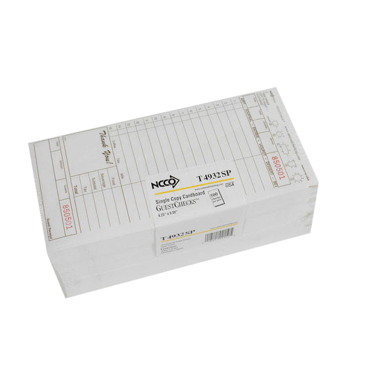 National Checking Bar National Checking 4.25 Inch X 9 Inch 1 Part Tan Tint 15 Line Guest Check, 1 x 2000 each Case - DOT product image 2