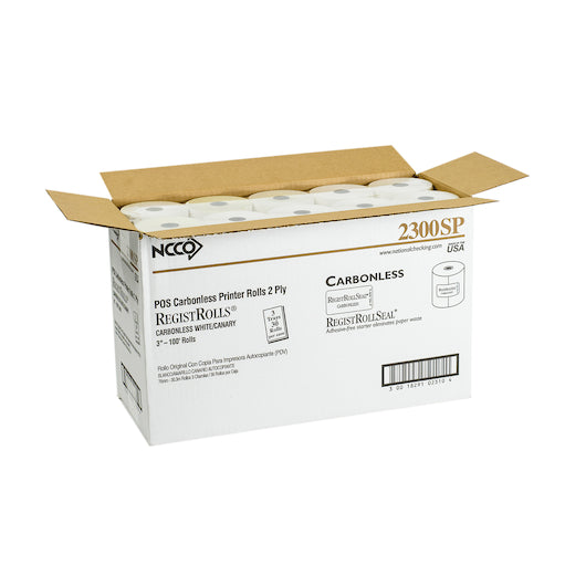 NCCO National Checking Register Roll 3 X 100' 2 Ply Printer Roll, 1 x 30 RL Case - DOT product image 6