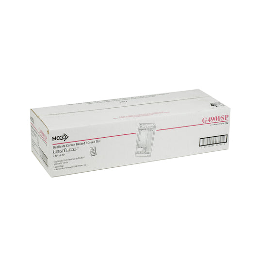 National Checking Guest National Checking 4.25 Inch X 8.25 Inch 2 Part Carbon Green 16 Line Guest Check, 1 x 2500 each - DOT product image 3