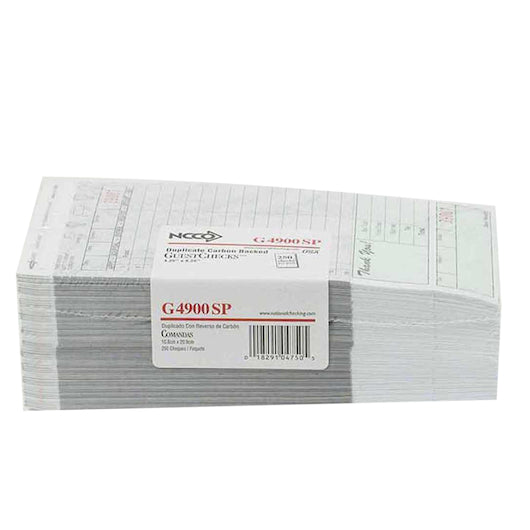 National Checking Guest National Checking 4.25 Inch X 8.25 Inch 2 Part Carbon Green 16 Line Guest Check, 1 x 2500 each - DOT product image 2
