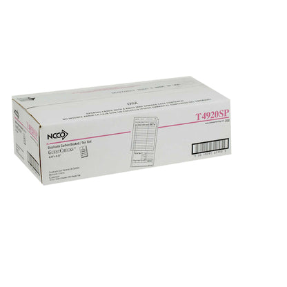 NCCO National Checking 4.2 Inch X 8.25 Inch 2 Part Carbon Tan 15 Line Guest Check, 1 x 2000 each Case - DOT product image 3