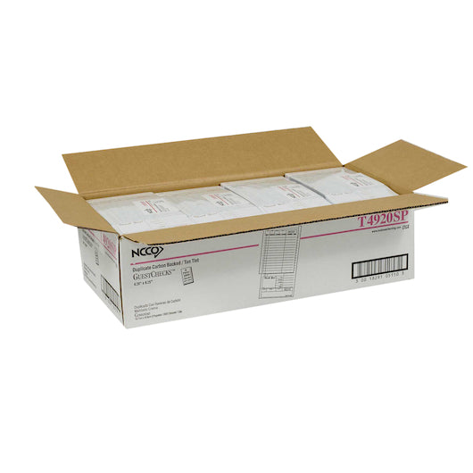 NCCO National Checking 4.2 Inch X 8.25 Inch 2 Part Carbon Tan 15 Line Guest Check, 1 x 2000 each Case - DOT product image 5