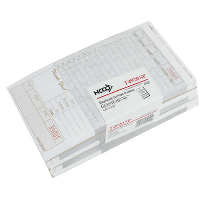 NCCO National Checking 4.2 Inch X 8.25 Inch 2 Part Carbon Tan 15 Line Guest Check, 1 x 2000 each Case - DOT product image 2