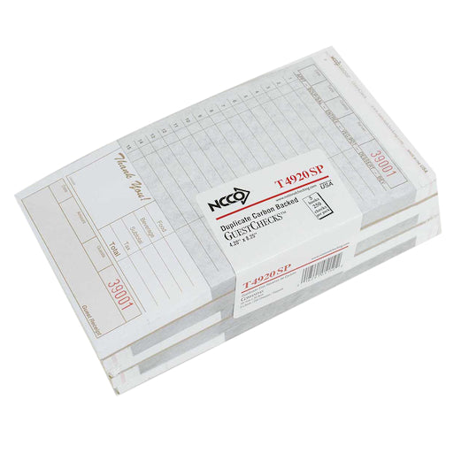 NCCO National Checking 4.2 Inch X 8.25 Inch 2 Part Carbon Tan 15 Line Guest Check, 1 x 2000 each Case - DOT product image 2