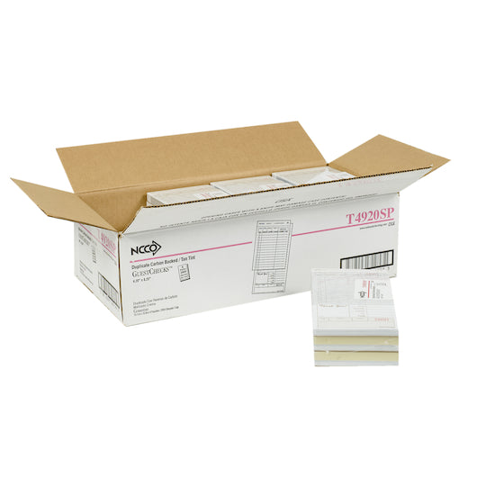 NCCO National Checking 4.2 Inch X 8.25 Inch 2 Part Carbon Tan 15 Line Guest Check, 1 x 2000 each Case - DOT product image 7