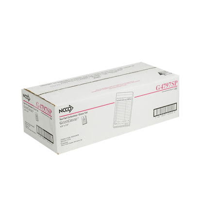 National Checking Guest National Checking 4.25 Inch X 7.25 Inch 2 Part Green Tint Carbonless Loose, 1 x 2000 each Case - DOT product image 3
