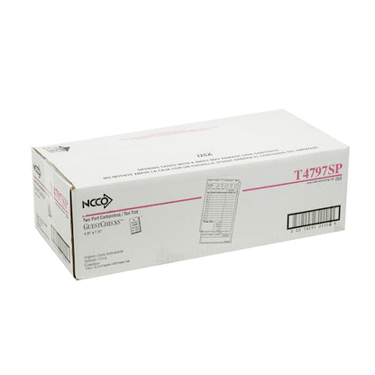 NCCO National Checking 4.25 Inch X 7.75 Inch 2 Part Tan Tint Carbonless 12 Line Guest Check, 1 x 2000 each Case - DOT product image 3