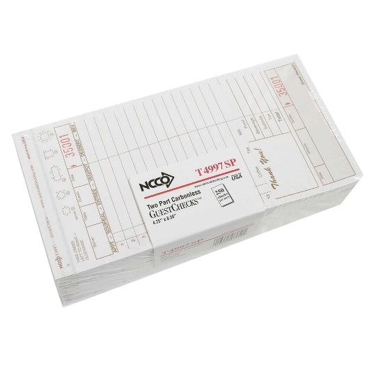NCCO GUEST CHECK 2 PART CARBONLESS TAB 15 LINE, 1 x 2000 each Case - DOT product image 4
