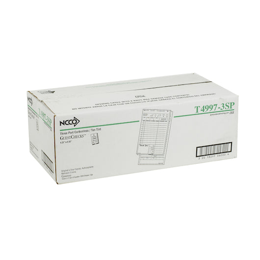 National Checking Guest National Checking 4.25 Inch X 8.50 Inch 3 Part Tan Tint Carbonless 15 Line Guest Check, 1 x 2000 - DOT product image 2