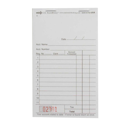 (Price/Pack)National Checking 12A-SP Salesbook Carbon 2 Part Whi - DOT product image 1