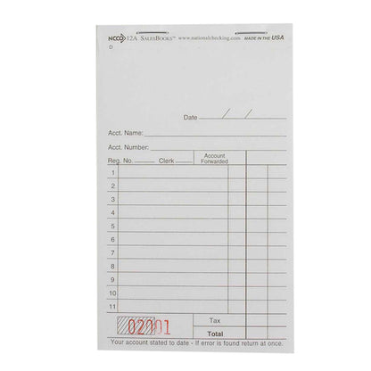 (Price/Pack)National Checking 12A-SP Salesbook Carbon 2 Part Whi - DOT product image 1