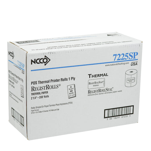 NCCO National Checking Tape Paper Register Roll 2.251Pl200' 1-40 Roll, 1 x 40 RL Case - DOT product image 3