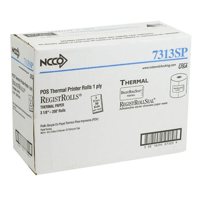 NCCO National Checking Register Roll 3.13 x 200'' 1 Ply White Thermal POS Front of House, 1 x 30 RL Case - DOT product image 4