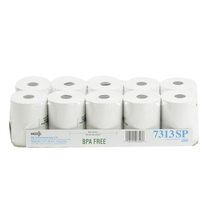 NCCO National Checking Register Roll 3.13 x 200'' 1 Ply White Thermal POS Front of House, 1 x 30 RL Case - DOT product image 2