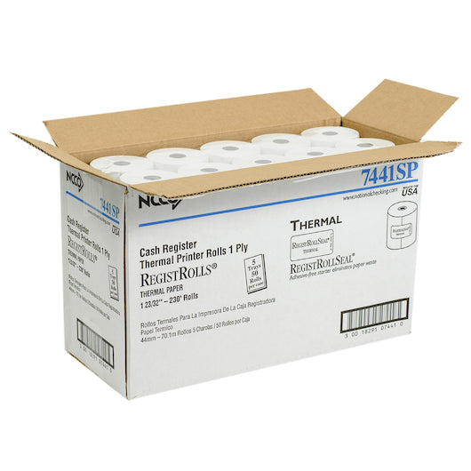 Reg Roll National Checking Register Thermal Roll 44Mm 1 Ply 1.75 1-50 Roll, 1 x 50 RL Case - DOT product image 5