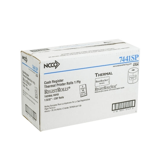 Reg Roll National Checking Register Thermal Roll 44Mm 1 Ply 1.75 1-50 Roll, 1 x 50 RL Case - DOT product image 4