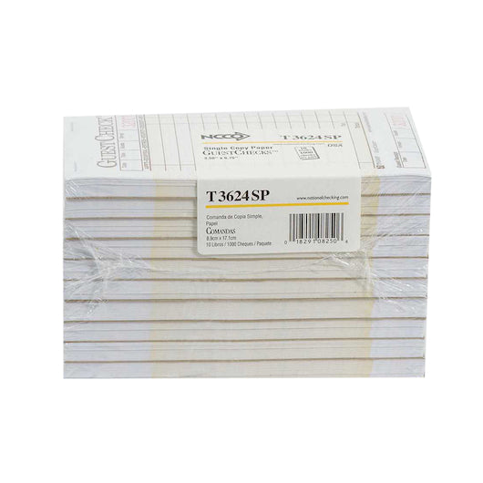 NCCO National Checking 3.5 Inch X 6.75 Inch 1 Part Tan 15 Line Guest Check, 1 x 5000 each Case - DOT product image 2