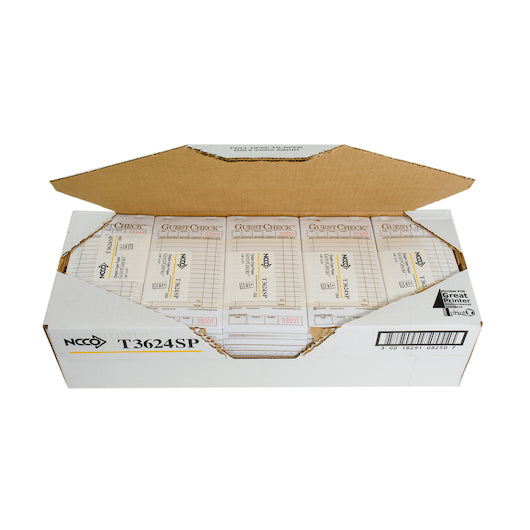 NCCO National Checking 3.5 Inch X 6.75 Inch 1 Part Tan 15 Line Guest Check, 1 x 5000 each Case - DOT product image 7