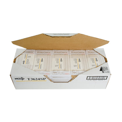 NCCO National Checking 3.5 Inch X 6.75 Inch 1 Part Tan 15 Line Guest Check, 1 x 5000 each Case - DOT product image 7