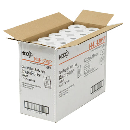 National Checking Company National Checking Register Roll 44Mm White Bond 1 Ply 1-50 Roll, 1 x 50 RL Case - DOT product image 5