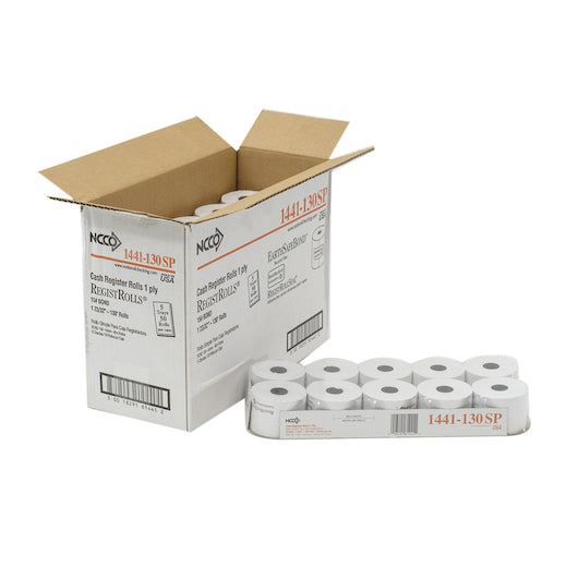 National Checking Company National Checking Register Roll 44Mm White Bond 1 Ply 1-50 Roll, 1 x 50 RL Case - DOT product image 7