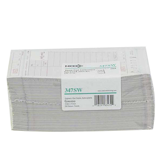 National Checking Guest National Checking 4.25 Inch X 7.25 Inch 3 Part Carbonless Maroon 11 Line Guest Check, 1 x 2000 - DOT product image 2