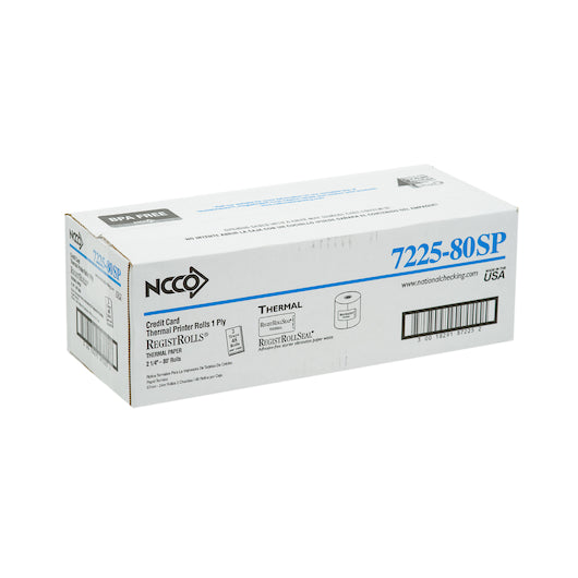 NCCO National Checking Register Roll 2.25 X 80' 1 Ply White Thermal 1-48, 1 x 48 RL Case - DOT product image 3